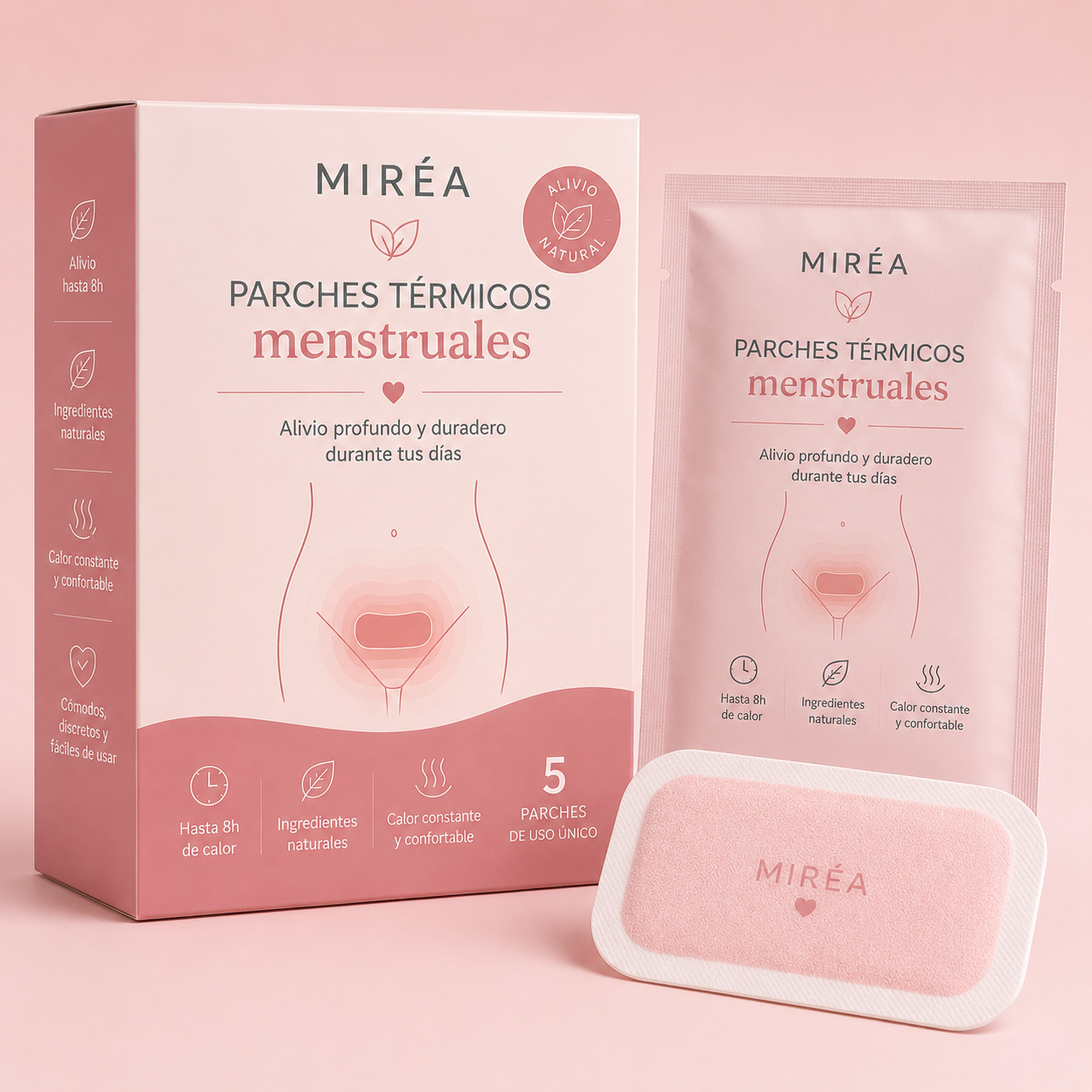 Parches térmicos menstruales